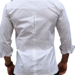 White-Dotted Hunting Style Shirt | Premium Men's Sportswear | Classic Outdoor Design | Comfortable Cotton Fabric | Size 36-44